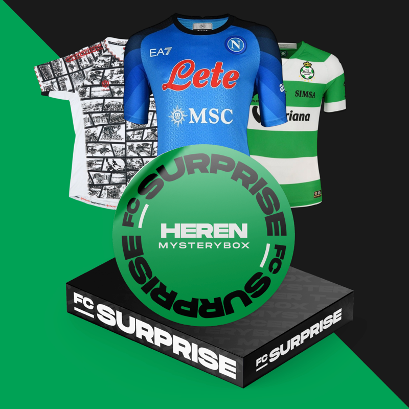 Unieke mysteryboxen voor heren met voetbalshirts van de Premier League tot Australië